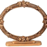 Κορνίζα Οριζόντια Οβάλ Τριανταφυλλάκι με Βάση 13 χ 18 εκ.