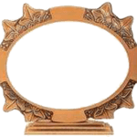 Κορνίζα Οριζόντια Οβάλ Άμπελος με Βάση 13 χ 18 εκ.