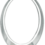 Κορνίζα Οβάλ Χρώμιο ΝΤ χωρίς Βάση 13 χ 18 εκ.