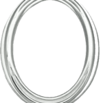 Κορνίζα Οβάλ Χρώμιο Λεία χωρίς Βάση 13 χ 18 εκ.