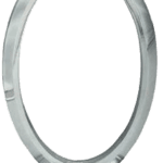 Κορνίζα Οβάλ Χρώμιο ΝΤ με Βάση 18 χ 24 εκ.