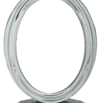 Κορνίζα Οβάλ Χρώμιο Λεία με Βάση 13 χ 18 εκ.