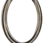 Κορνίζα Αντικέ Οβάλ Λεία με Βάση 13 χ 18 εκ.